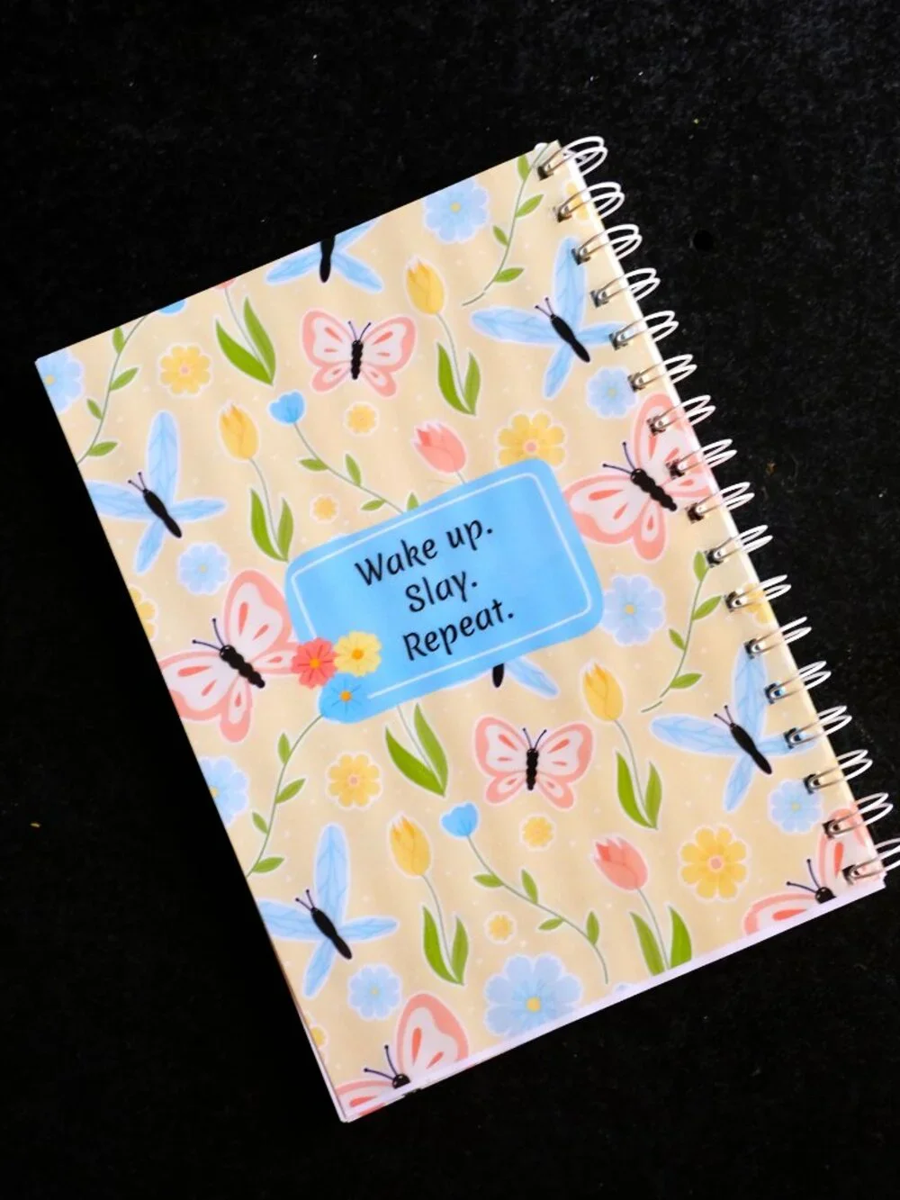 Handmade Colorful Daily Planner Bound Notebook, book, notes, gift, yellow, butte